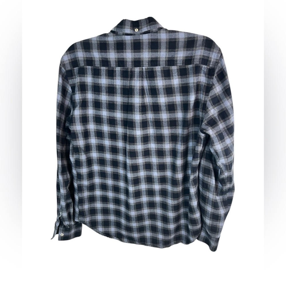 Billy Reid men’s blue plaid long sleeve‎ flannel shirt size medium casual - Picture 5 of 5